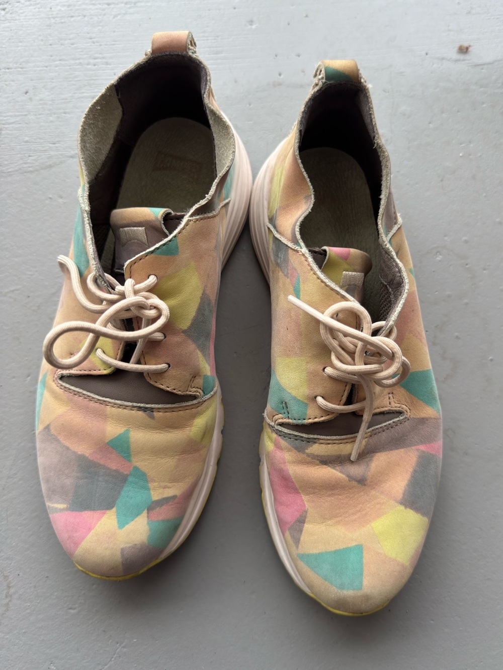 Camper Multicolor, women sneakers  - Yellow, Teal, Beige